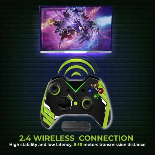 Vista 4 de Wireless Gaming Controller compatible with Xbox Series SSeries XOne SOne X360OnePS3PCPC 360Windows 781011, Connection, USB Charging, LED Backlight