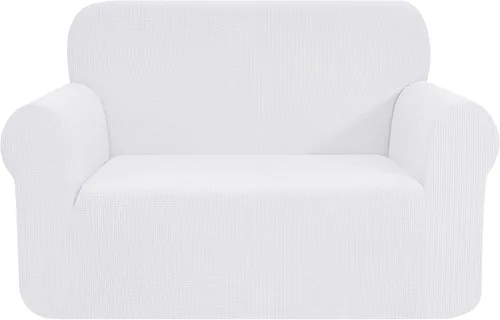Vista 25 de CHUN YI - Funda elástica de 1 pieza para sillón grande, funda protectora suave de Jacquard con elastano, detalle de cuadros y parte inferior