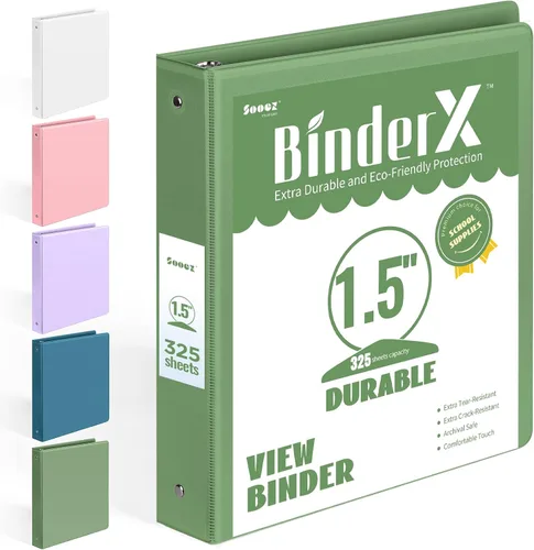 Vista 21 de BinderX - Carpeta de 3 anillos redondos extraduradera de 1 pulgada, se adapta a 175 hojas de papel de 8.5 x 11 pulgadas, cubierta personalizable