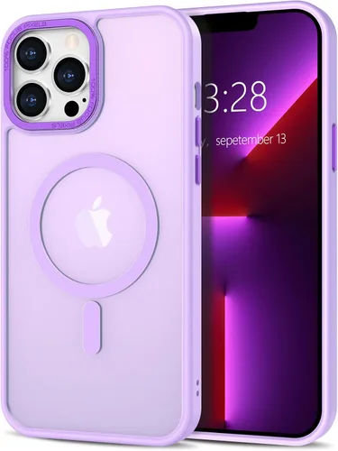 Vista 113 de Anuck - Funda magnética para iPhone 11 compatible con MagSafe, carcasa trasera mate translúcida dura, borde de TPU, delgada, resistente a impactos