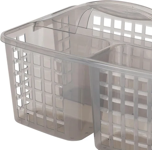 Vista 7 de Bath Bliss 2 en 1 portátil, organizador de ducha y baño para champú, acondicionador, jabón y cosméticos, en bolsa de baño gris (26118-GRIS)