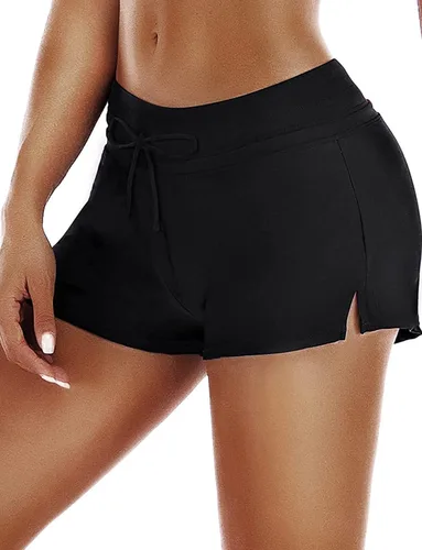 Vista 10 de Traje de baño con cintura hueca de encaje para mujer Negro1