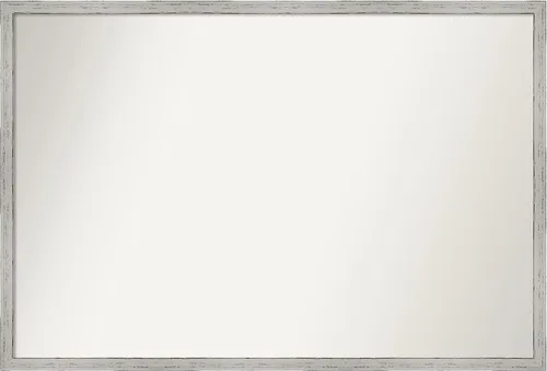Vista 233 de Amanti Art Espejo de baño blanco para sobre el fregadero, 22 x 45 pulgadas, espejo de tocador rectangular blanco Lucie, marco de madera moderno