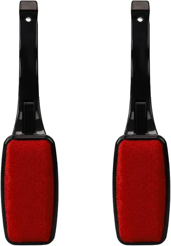 Vista 8 de Removedor de Pelusas para Pelo de Mascotas de Home Basics: Cepillos Giratórios para Ropa y Muebles Cepillo de Vestido de Plástico (Rojo)