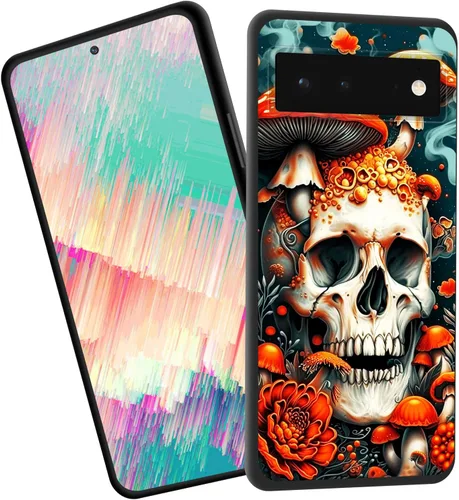 Vista 51 de for Google Pixel 4 XL Case,Slim Shockproof TPU Soft Rubber Silicone Cover Phone Case for Google Pixel 4 XL,Blue Skull Headphone