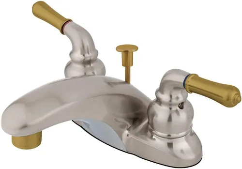 Vista 5 de Kingston KB628 - Grifo de baño central de 4 pulgadas, níquel cepillado cepillado níquel