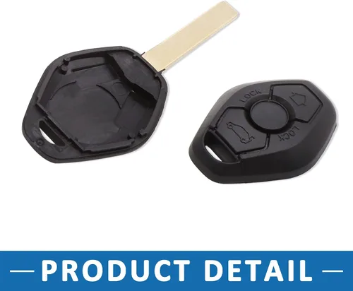 Vista 4 de Coche 3 Botones Sin Cortar Insertar Llavero Caso Control Remoto Shell Reemplazo Para BMW X3 2004-2009
