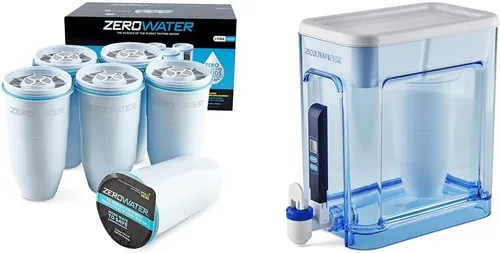 Vista 8 de ZeroWater Filtro de repuesto oficial, repuesto de filtro TDS 0 de 5 etapas y dispensador de filtro de agua de 52 tazas de lectura de 5 etapas