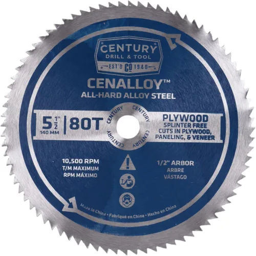 Vista 10 de Century Drill & Tool 08236 Cenalloy Hoja de sierra circular de madera contrachapada 3-3/8" por 80T
