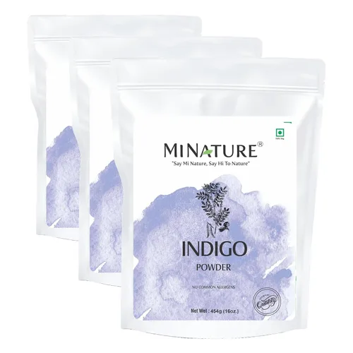 Vista 11 de Polvo índigo natural, 4.02 oz (4 onzas), Indigofera Tinctoria, Rajasthani Indigo Powder para tinte para el cabello, color natural del cabello por mi