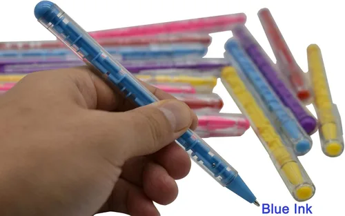 Vista 5 de Maydahui 15 bolígrafos creativos con forma de rompecabezas de laberinto, tinta azul para adultos y estudiantes