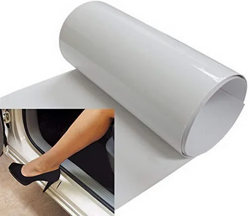 Vista 11 de iJDMTOY Tiras protectoras de pintura extra largas de 0.5 pulgadas de ancho, ajuste universal, transparente, transparente, para puerta de automóvil