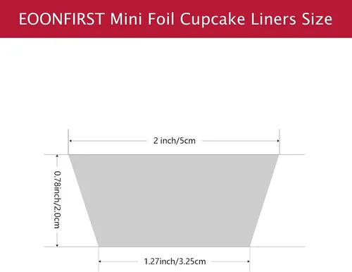Vista 3 de Mini Foil Cupcake Liners Muffin Paper Baking Cups 300 Pcs (negro)