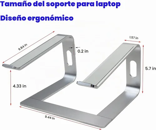 Vista 2 de Soportes desmontables de aluminio para portátiles para todas
