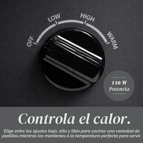 Vista 4 de COOK WITH COLOR 2QT Mini Olla de cocción lenta eléctrica redonda - Configuraciones ajustables, olla de gres extraíble, tapa de vidrio templado, apta
