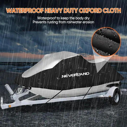 Vista 3 de Funda para moto acuática compatible con Yamaha Seadoo, funda para moto acuática remolcable de 2 3 plazas, resistente a los rayos UV, impermeable