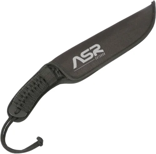 Vista 2 de ASR Outdoor Machete de espiga completa de 15.5 pulgadas con hoja reciclada y espiga dentada en zigzag, negro