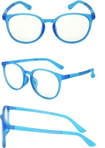 Vista 4 de Fawziya Gafas de luz azul con marco redondo para niños