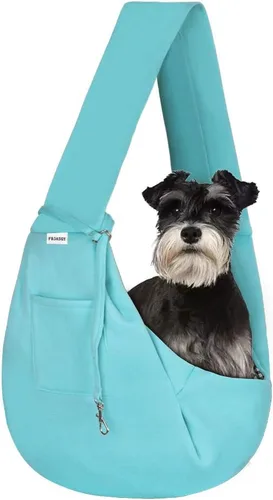 Vista 7 de FDJASGY Bolsa de mano reversible para mascotas con cinturón de seguridad de bolsillo, manos libres, para viajes al aire libre (rayas grises)
