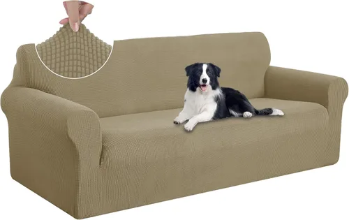 Vista 76 de U-NICE HOME Funda para sofá biplaza elástica, cubierta para sofá, funda para sillón, protector de muebles para sofá con 2 cojines, funda para sofá