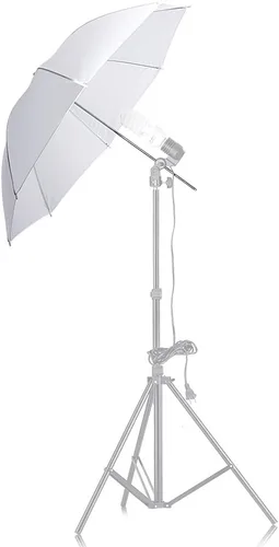 Vista 2 de Neewer® Profesional - Sombrilla reflectora translúcida blanca de 84 cm, para luz flash de estudio fotográfico