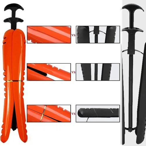 Vista 6 de Coralpearl Soporte moldeador de eje para botas, soporte reutilizable ajustable para botas altas, L 16.5" Naranja, CLOSED 2PCS 15.8" LX6.3" WX2" H