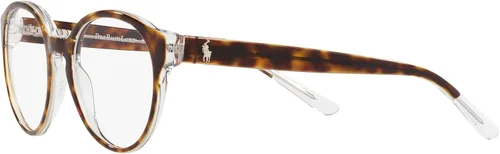 Vista 3 de Polo Ralph Lauren PP8533 - Marco redondo para gafas graduadas para niños color habana oscura brillante sobre lente de cristaldemostración 1811in