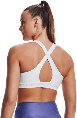 Vista 2 de Under Armour - Sostén deportivo de medio impacto con espalda cruzada para mujer