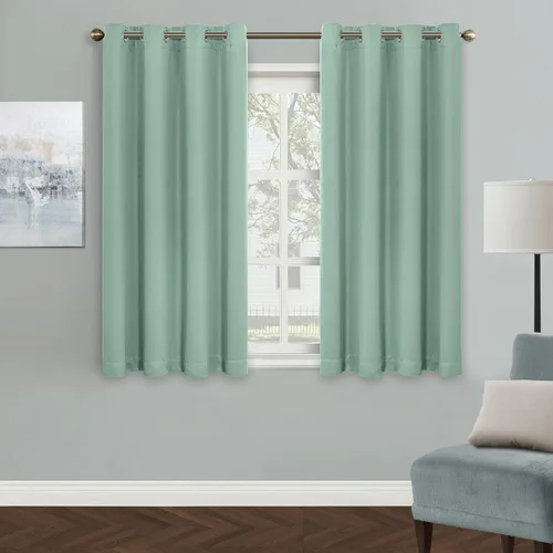 Vista 75 de MYSKY HOME Cortinas Aqua para Armario para Entrada Cortina Opaca para Puerta para Sala de Estar Cortina Oscurecedora de Habitación con Ojales