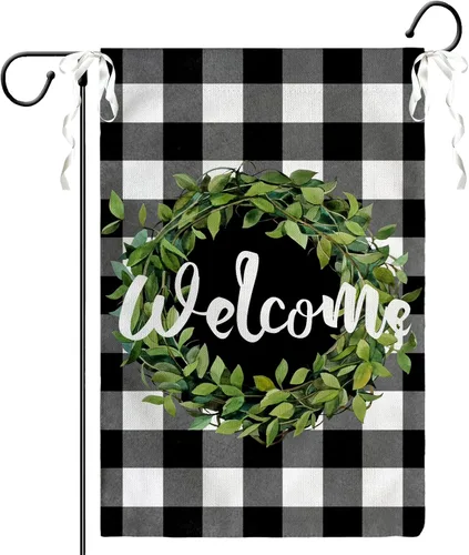 Vista 29 de Bandera patriótica de jardín del 4 de julio para exteriores, banderas de jardín de independencia americana, 12 x 18 pulgadas, decoración