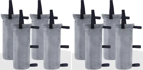 Vista 11 de ABCCANOPY Juego de Pesas para Toldo de 4-100LBS Bolsas de Arena para Carpa Emergente, Bolsas de Peso para Gazebo Exterior, Trampolín, Pérgola, Gris
