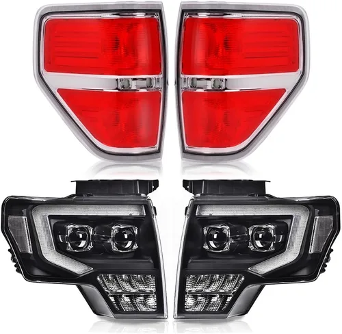 Vista 27 de PIT66 Conjunto de faros y luces traseras para Ford F150 2009-2014