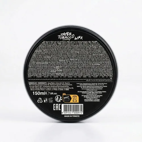 Vista 2 de barbero marmara Aqua Wax Strong Hold High Shine Tampa Tobacco 5.07 oz Water-Based Hair Styling Wax that Adds Volume and Control. Easy Wash Barber