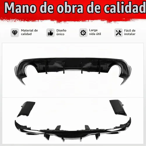 Vista 4 de Fit 2011-2026 Dodge Durango Rear Diffuser Gloss Black Brillo negro