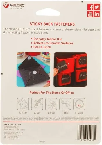 Vista 7 de VELCRO Brand - Sujetadores Sticky Back cinta adhesiva de 34 de pulgadas ideal para el hogar