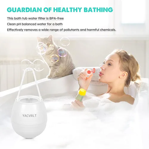 Vista 4 de Filtro de agua de baño para grifo de bañera, filtración de 10 etapas de 5,000 galones, elimina cientos de contaminantes, filtro de bañera
