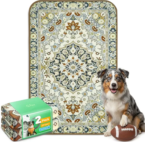 Vista 102 de FXW Almohadillas lavables para orina para perros, almohadillas para cachorros con súper absorbentes, diseñadas específicamente para jaulas de 24