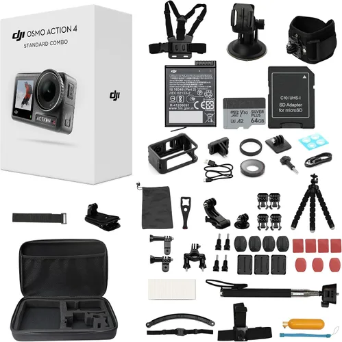 Vista 10 de DJI Osmo Action 4 - Paquete de cámara de acción impermeable, sensor de 1
