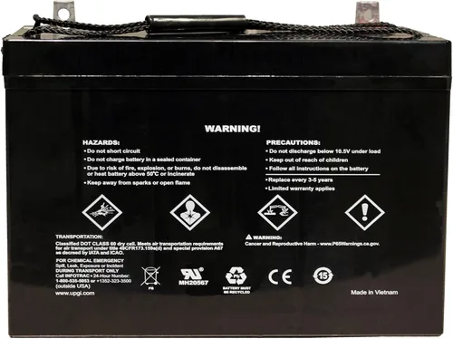 Vista 3 de Universal UB121000-45978 batería AGM de ciclo profundo de 100AH 12V 24V 48V (negro)