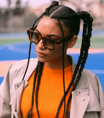Vista 47 de AIEYEZO Gafas de sol cuadradas para mujeres y hombres, gafas de sol cuadradas con montura gruesa, estilo de diseñador simple