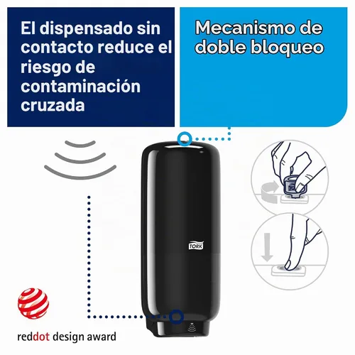 Vista 2 de TORK - Dispensador de cuidado de la piel con sensor de intuición S4, para jabón de manos y desinfectante de manos, gama Elevation, 571609