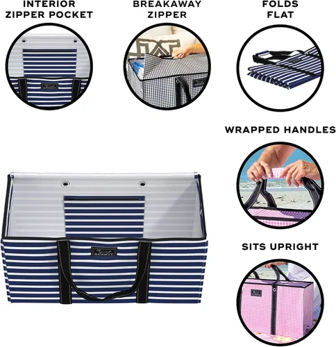Vista 11 de SCOUT Errand Boy - Bolso utilitario extra grande y ligero con cremallera separable, plegable para comestibles y mercado o playa
