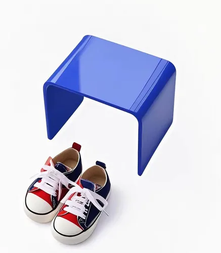 Vista 7 de Taburete de acrílico de 13" de ancho para niños pequeños, soporte para plantas, multiusos como taburete resistente al agua para la ducha, taburete