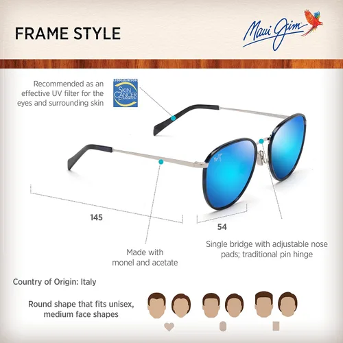 Vista 6 de Maui Jim Gafas de sol clásicas polarizadas Noni para hombre y mujer
