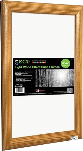Vista 13 de Marco para póster Sseco – Stuart superior frontal carga fácil de abrir Snap, color Plata anodizado marco (sn1144), Plateado