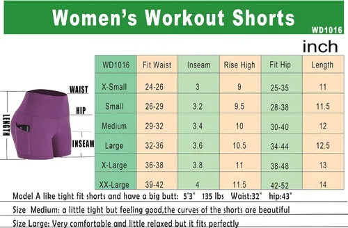 Vista 6 de CADMUS - Pantalones cortos deportivos de tiro alto para mujer, para yoga, acondicionamiento físico y correr, con bolsillos profundos