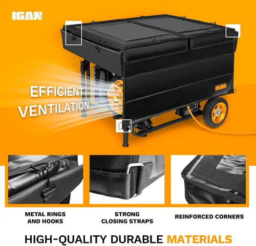 Vista 3 de IGAN - Cubiertas protectoras para generadores en funcionamiento para la mayoría de generadores de 3500 a 12000 W - Cubiertas protectoras
