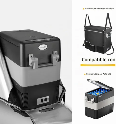 Vista 2 de BougeRV Funda protectora aislada de 53 cuartos de galón, funda para refrigerador portátil de 12 voltios, funda para congelador de automóvil