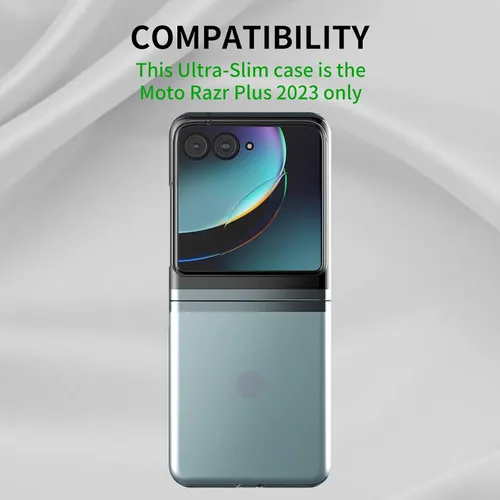 Vista 2 de Funda para Moto Razr Plus 2023 para Motorola Razr Plus Funda delgada y ligera de policarbonato duro a prueba de golpes Funda protectora para Audio