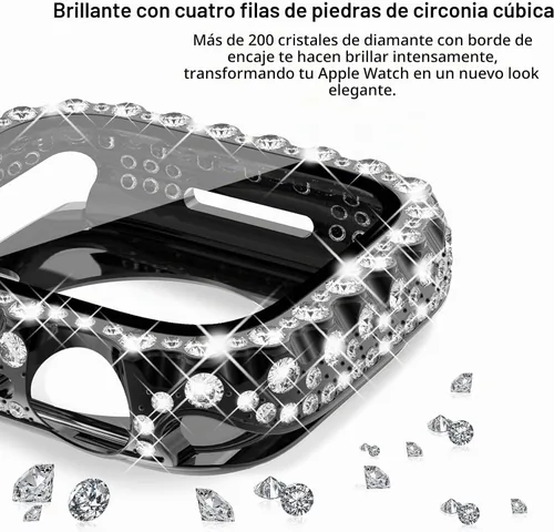 Vista 2 de Surace Funda impermeable 2 en 1 para Apple Watch Series 6, 5, 4, SE de Impermeable-negro